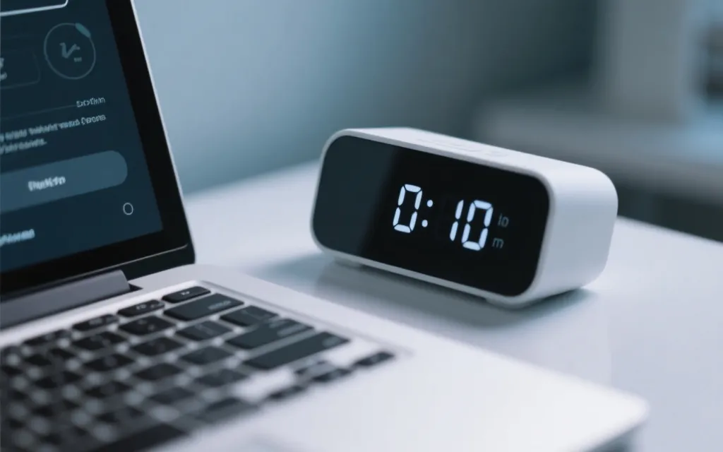 时间同步与倒计时工具的界面，占位图